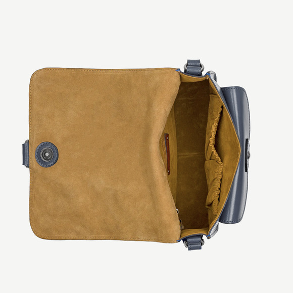 NWT Original PATRICIA NASH Ilina Flap Crossbody Bag Tooled Leather Lapis Blue - Picture 9 of 10